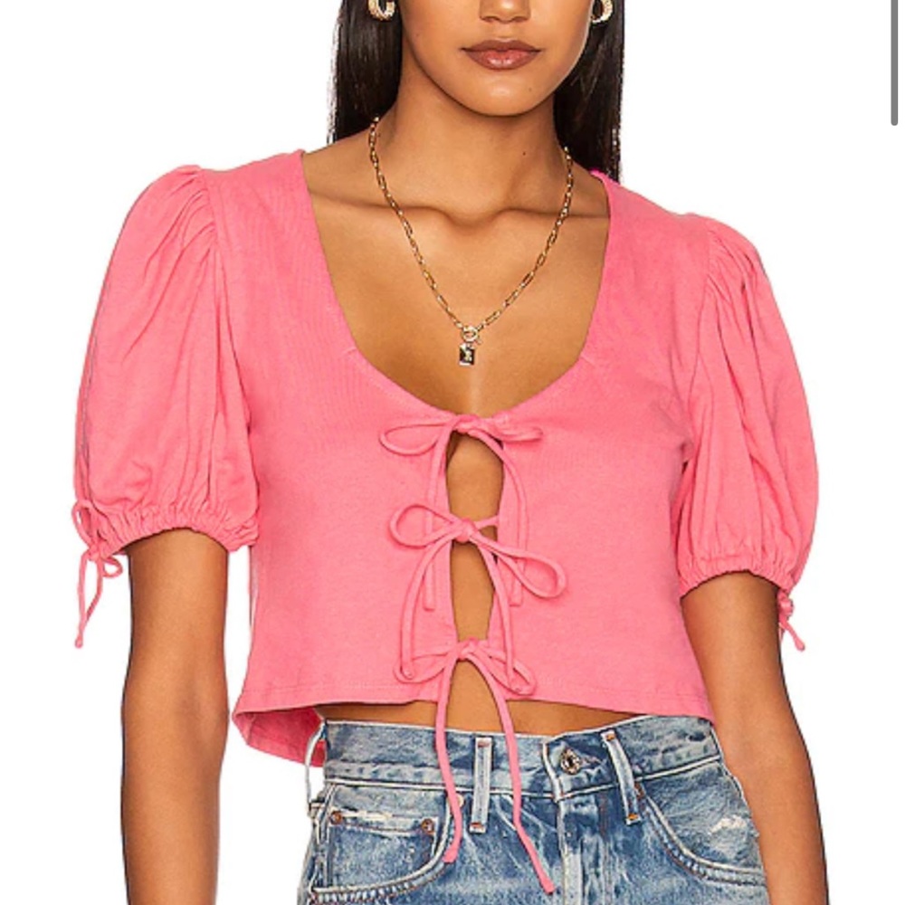 Free People Kitty Tee- Velvet Rose